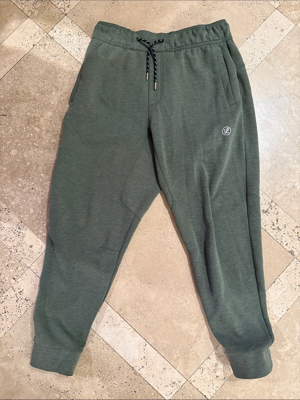 Men's Green Casual Jogger Sweatpants with Drawstring